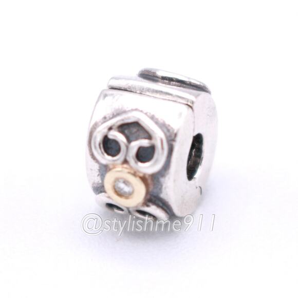 RARE - Authentic Pandora Double Heart Diamond Clip - 790382D - Picture 10 of 14